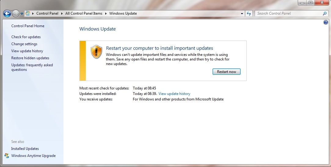 Microsoft Updates Failed To Install